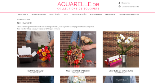 image des chocolats en vente sur le site Aquarelle 