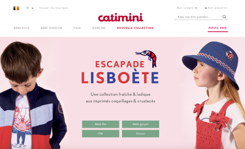 image du site web catimini Belgique