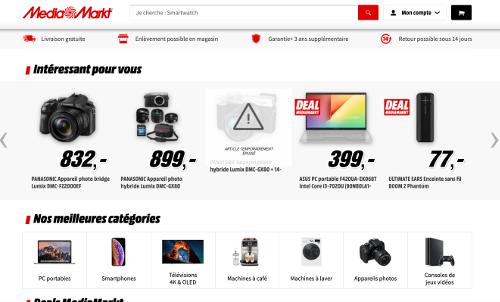 image du rayon promo sur Mediamarkt