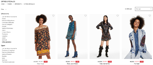 image du rayon offres promotionnelles sur Desigual.com