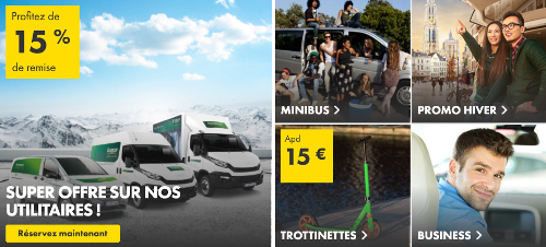 image regroupant toutes les promotions Europcar Belgique