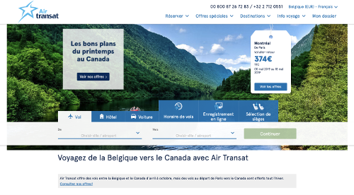 image du site airtransat.com