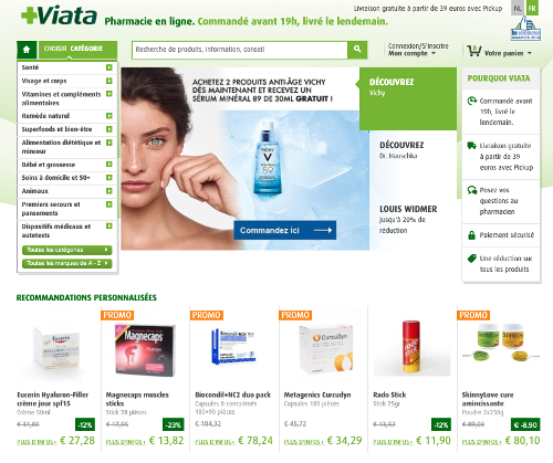 image des catégories et promotions sur viata.be